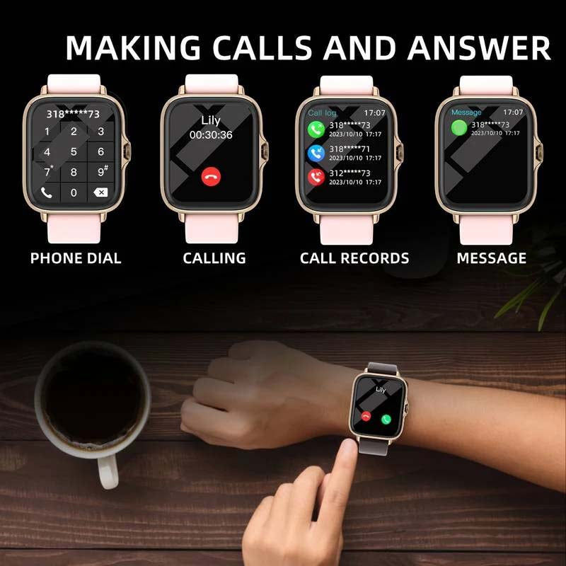 Full-Screen Touch Smart Watch: Caller Alert, Multi-Functional Connectivity