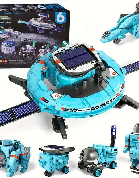6-in-1 Solar STEM Robot Kit | Educational Science Toy for Kids-Zy Fulfill