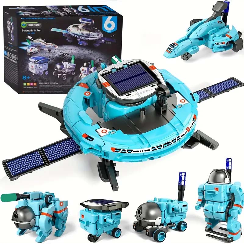 6-in-1 Solar STEM Robot Kit | Educational Science Toy for Kids