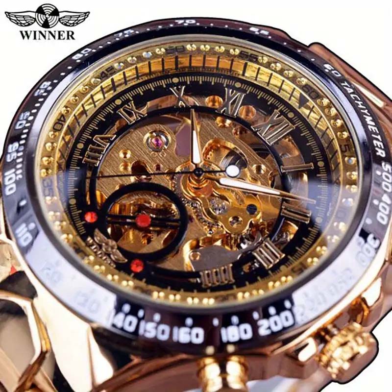 Skeleton Sport Watch - Fashion Bezel & Intricate Dial