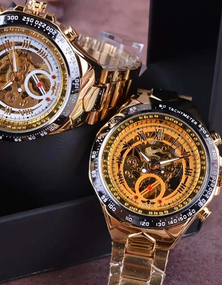 Skeleton Sport Watch - Fashion Bezel & Intricate Dial-Zy Fulfill