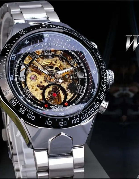 Skeleton Sport Watch - Fashion Bezel & Intricate Dial-Zy Fulfill