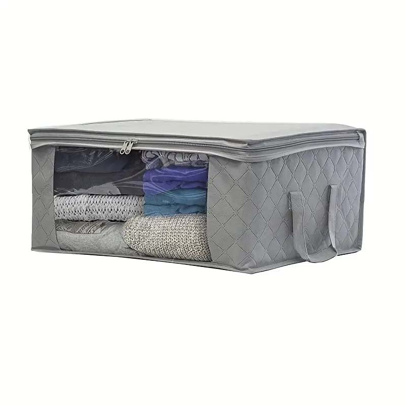 Foldable Clothes Storage Bags - 1/3PCS, Closet Organizer with Lids & Handles