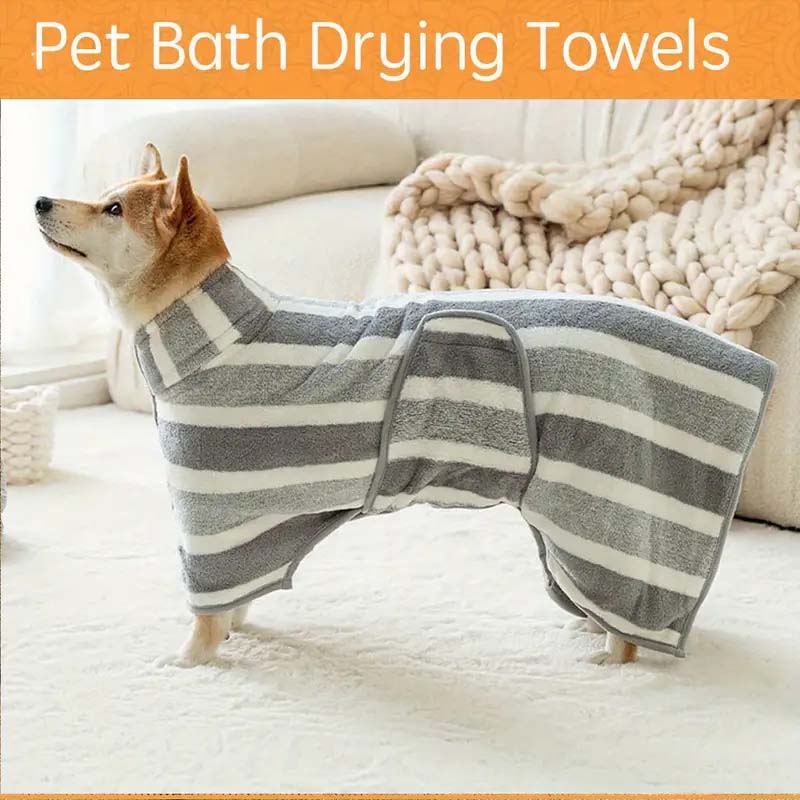 RapidDry Super Absorbent Pet Towel for Bath, Swimming, and Beach Fun