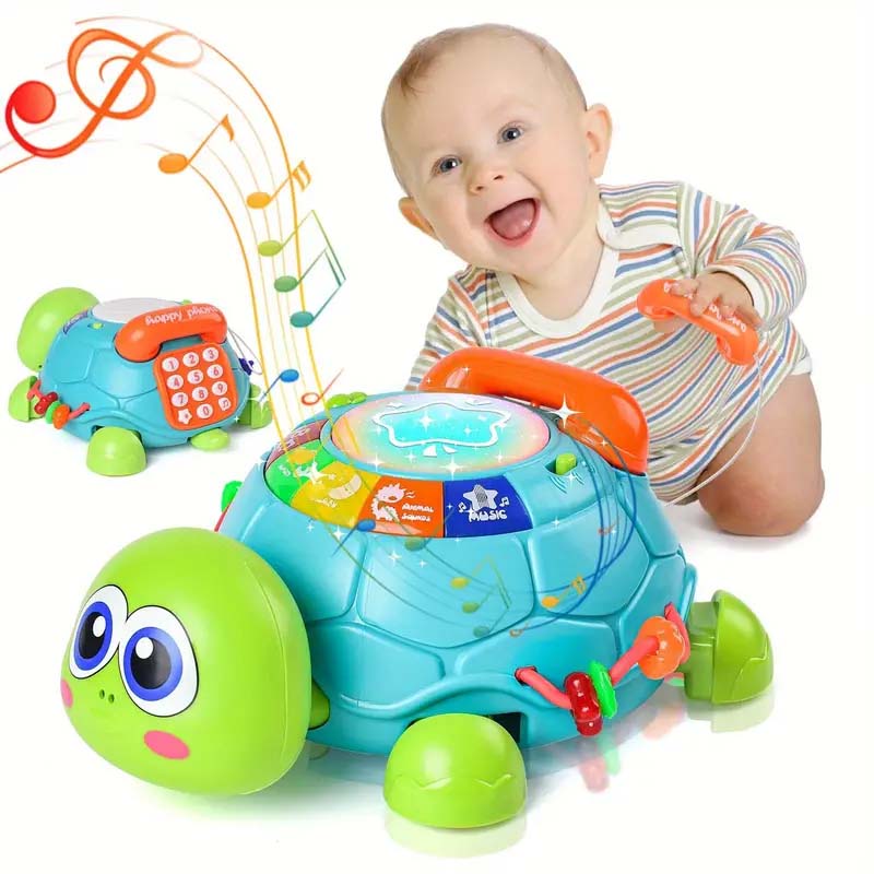 Musical Turtle Crawling Toy - Light & Sound-Zy Fulfill