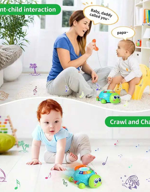 Load image into Gallery viewer, Musical Turtle Crawling Toy - Light &amp; Sound-Zy Fulfill
