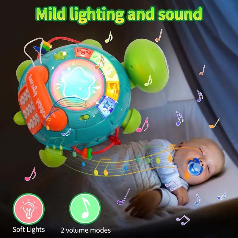 Musical Turtle Crawling Toy - Light & Sound-Zy Fulfill