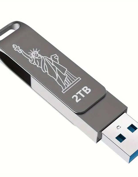 2TB USB Flash Drive - High-Speed, Swivel Metal Keychain-Zy Fulfill