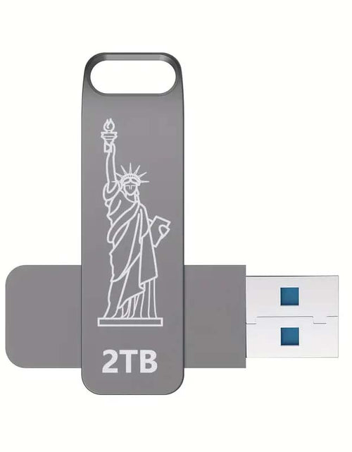 Load image into Gallery viewer, 2TB USB Flash Drive - High-Speed, Swivel Metal Keychain
