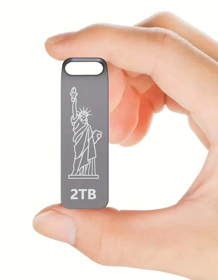 2TB USB Flash Drive - High-Speed, Swivel Metal Keychain-Zy Fulfill