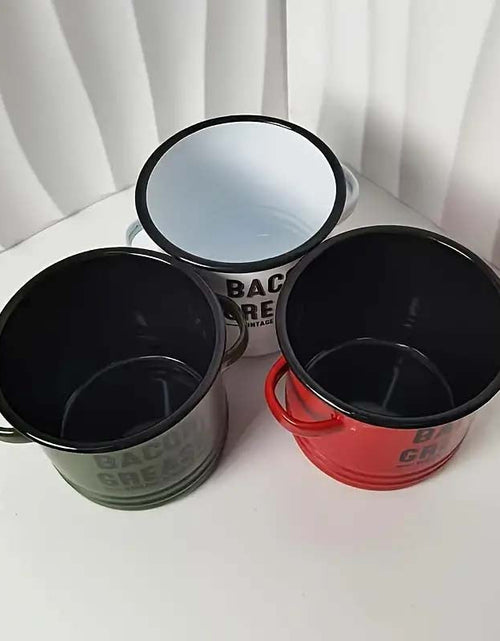 Load image into Gallery viewer, Vintage Enamel Oil Pot - Large Capacity with Lid &amp; Easy-Pour Spout
