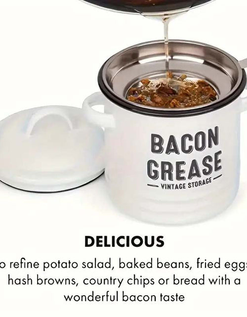 Load image into Gallery viewer, Vintage Enamel Oil Pot - Large Capacity with Lid &amp; Easy-Pour Spout
