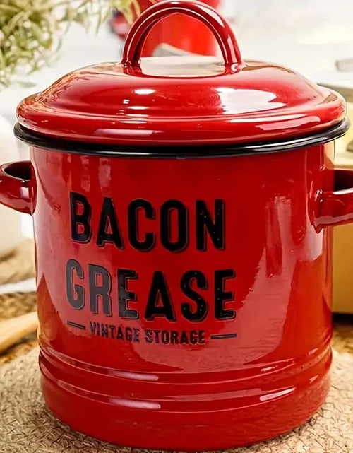 Load image into Gallery viewer, Vintage Enamel Oil Pot - Large Capacity with Lid &amp; Easy-Pour Spout
