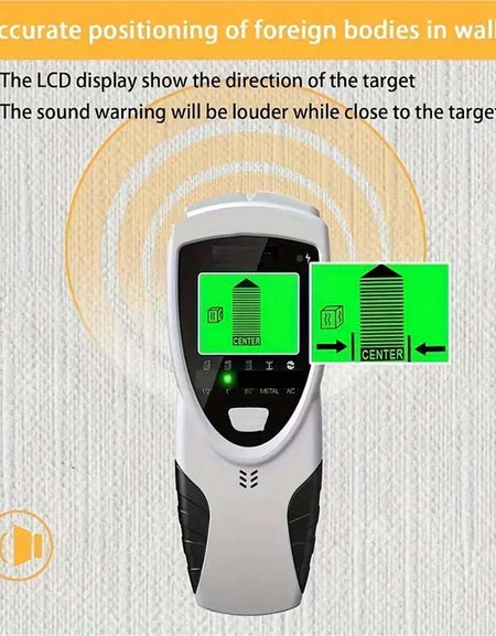 SHAWTY 5-in-1 ProFinder Wall Scanner | Advanced Stud Detector with LCD & Audio Alarm-Zy Fulfill