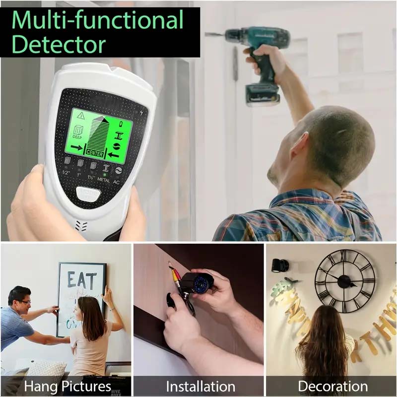 SHAWTY 5-in-1 ProFinder Wall Scanner | Advanced Stud Detector with LCD & Audio Alarm