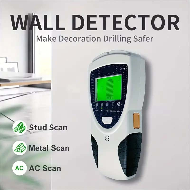 SHAWTY 5-in-1 ProFinder Wall Scanner | Advanced Stud Detector with LCD & Audio Alarm