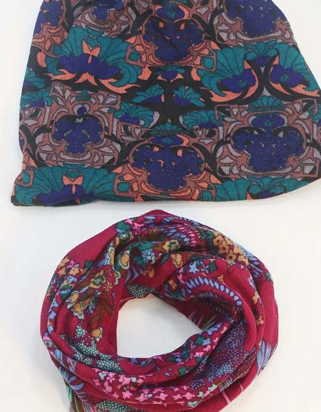 2-Pack Bohemian Print Neck Gaiter Set-Zy Fulfill