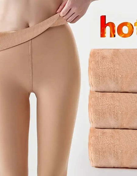 Women's Plus Size Fleece-Lined Tights - High Waist Winter Pantyhose-Zy Fulfill