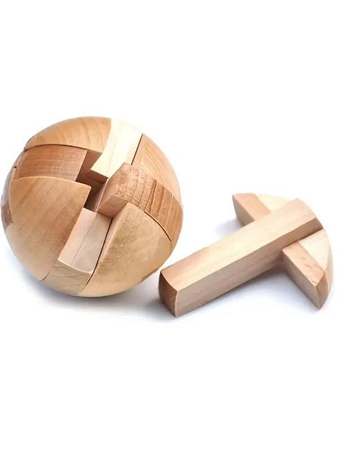 Load image into Gallery viewer, Wooden Brain Teaser Puzzle Ball_Challenging Intelligence Game
