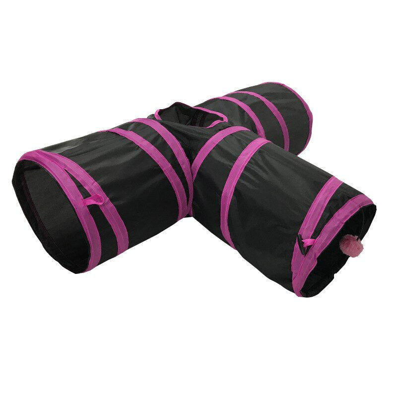 Collapsible Cat Tunnel: 2/3/4 Way Small Animal Tube for Kitty Fun Zydropshipping