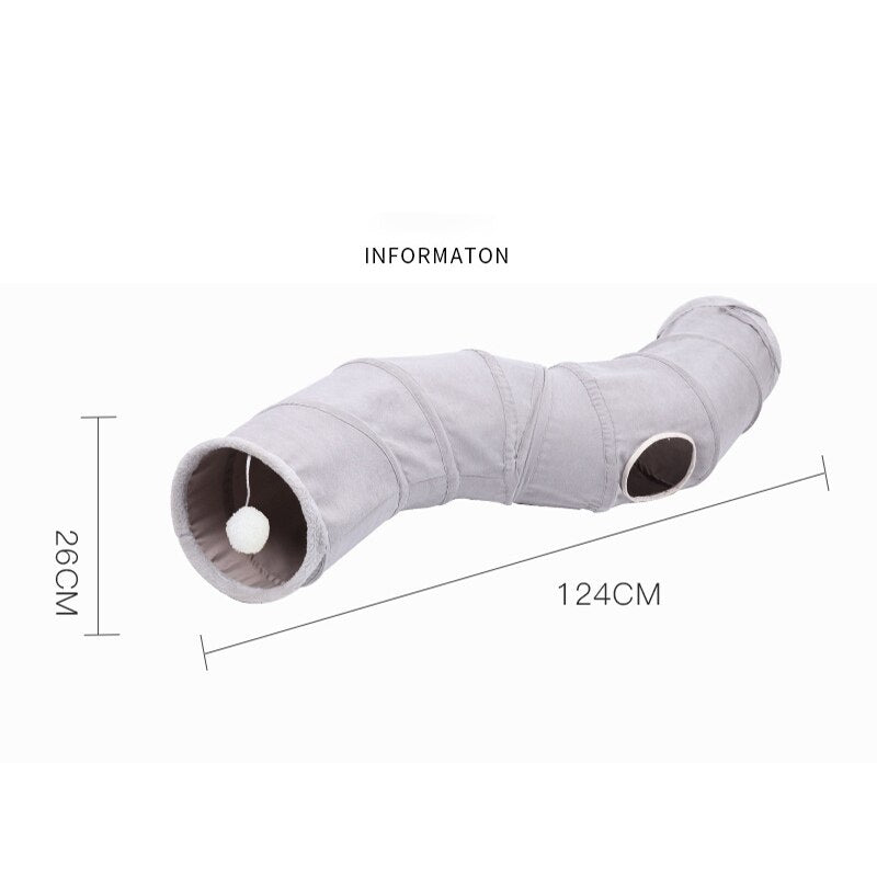 Collapsible Cat Tunnel: 2/3/4 Way Small Animal Tube for Kitty Fun Zydropshipping