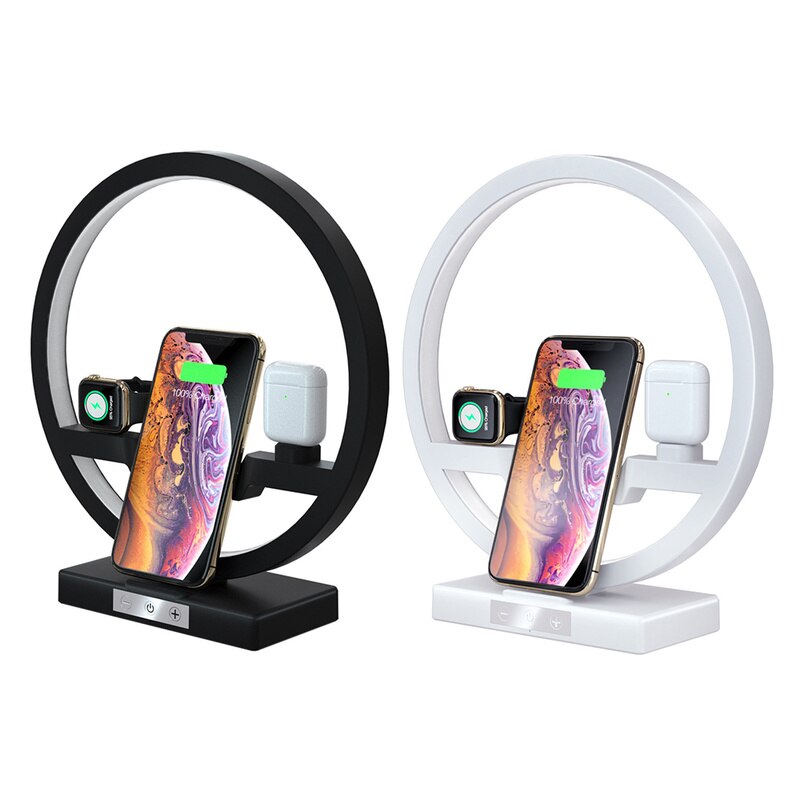 3-in-1 Wireless Charger Dock with LED Lamp Zydropshipping